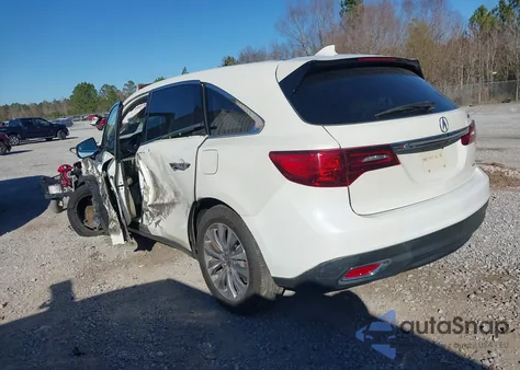 2015 Acura Mdx из США, поврежденный, VIN 5FRYD4844FB015678